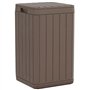 vidaXL Poubelle d'extérieur marron 38x38x65 cm PP
