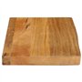 vidaXL Dessus de Table à Bord Vivant 50x20x2,5 cm Bois Massif manguier