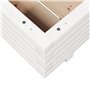 vidaXL Jardinière Blanc 60x60x26,5 cm Bois de pin Massif, jardinière d'extérieur, bac à Fleurs, boîte à Plantes, jardinière de t