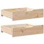 vidaXL Tiroirs sous le lit avec roulettes 2 pcs 65x55x17 cm pin massif