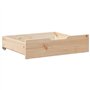 vidaXL Tiroirs sous le lit avec roulettes 2 pcs 65x55x17 cm pin massif, rangement sous le lit, rangement sous le lit avec roulet