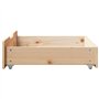vidaXL Tiroirs sous le lit avec roulettes 2 pcs 65x55x17 cm pin massif, rangement sous le lit, rangement sous le lit avec roulet