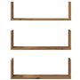 vidaXL Étagères murales 3 pcs chêne Artisanal Bois d'ingénierie