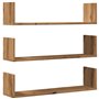 vidaXL Étagères murales 3 pcs chêne Artisanal Bois d'ingénierie