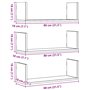 vidaXL Étagères murales 3 pcs chêne Artisanal Bois d'ingénierie