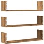 vidaXL Étagères murales 3 pcs chêne Artisanal Bois d'ingénierie
