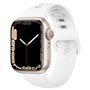 Spigen Silicone Fit Compatible avec Apple Watch Bracelet pour 44mm/42mm série 6/SE/5/4/3/2/1 - Blanc
