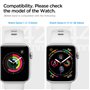 Spigen Silicone Fit Compatible avec Apple Watch Bracelet pour 44mm/42mm série 6/SE/5/4/3/2/1 - Blanc