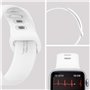 Spigen Silicone Fit Compatible avec Apple Watch Bracelet pour 44mm/42mm série 6/SE/5/4/3/2/1 - Blanc