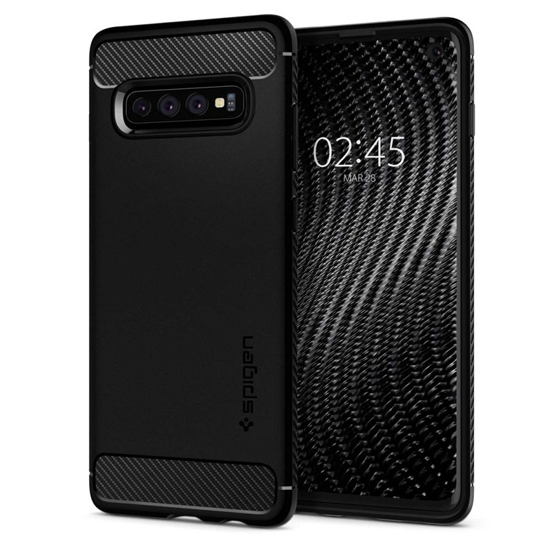 Spigen Rugged Armor Coque Compatible avec Samsung Galaxy S10 - Noir