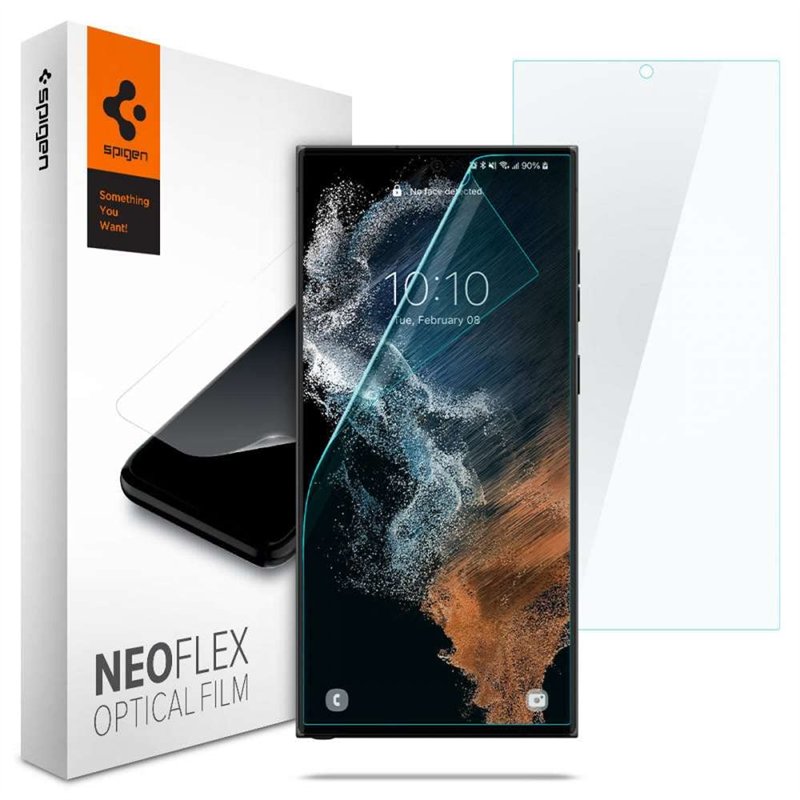 Spigen NeoFlex Protection écran compatible avec Samsung Galaxy S22 Ultra, 2 Pièces, Résistant aux Rayures, TPU Film, Liquid Inst