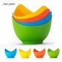 XCWTBL Pocheuse à Oeufs En Silicone Cuit Oeuf Micro Onde, 4 Cuiseurs De Cuisine Antiadhésifs Avec 1 Brosse Huile Pour Ustensiles