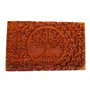 Ajuny Coffre au Trésor Décoratif en Bois Sculpté à la Main 8x5 pouces Motif Arbre de vie Marron - Utilisation Polyvalente comme 