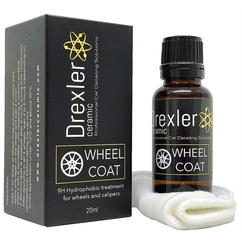 Drexler Ceramic Wheel Coat 20ml Protection - Revêtement Céramique pour Jantes Brillantes et Mates Pro 9H Car Care Auto Moto Velo