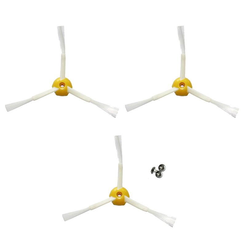 MIRTUX Pack de Remplacement de 3 brosses latérales Compatible avec Roomba séries 500, 600 et 700 - Kit de 3 pales - Pièces de Re