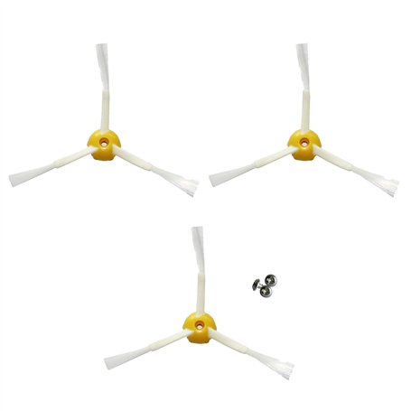 MIRTUX Pack de Remplacement de 3 brosses latérales Compatible avec Roomba séries 500