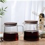 Gonnely Carafe à café en verre avec couvercle, carafe en verre isolée Carafe transparente isolée pour jus de thé et eau de café(