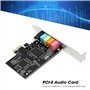 Carte Son PCIe, Carte Son 6 Canaux Matériel de Conversion de Signal Audio de Bureau Stéréo avec CD de Pilotes pour 7/Vista/XP 32