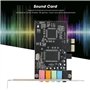 Carte Son PCIe, Carte Son 6 Canaux Matériel de Conversion de Signal Audio de Bureau Stéréo avec CD de Pilotes pour 7/Vista/XP 32