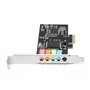 Carte Son PCIe, Carte Son 6 Canaux Matériel de Conversion de Signal Audio de Bureau Stéréo avec CD de Pilotes pour 7/Vista/XP 32
