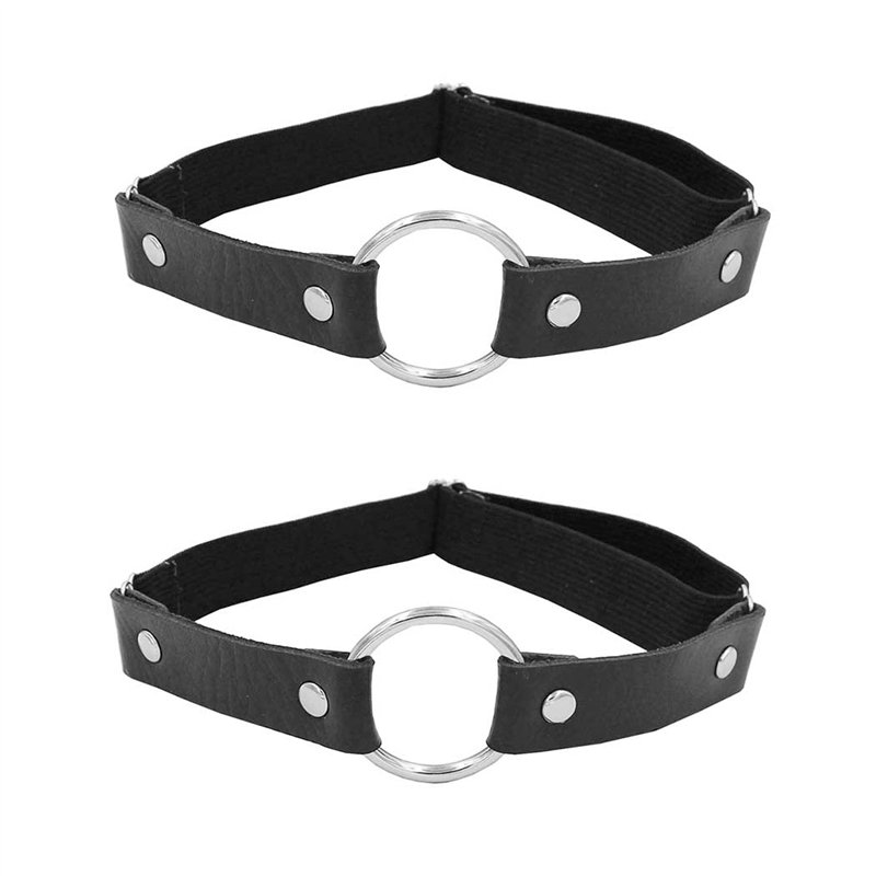 Borsgye Lot de 2 porte-jarretelles élastiques réglables en cuir synthétique pour cuisse, harnais punk gothique – Ann
