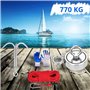 Kit de pêche magnétique 770 kg - Double face - Avec corde de 20 m - Ancrage de recherche - Gants - Diamètre : 94 mm - Pour la pê