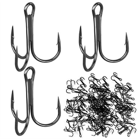 FORYNXHWIN 50 pcs Set d'hameçons triples
