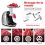 AMZCHEF Hachoirs à viande Accessoires pour ZM1501 et GM3001 Extracteur de jus 3 en 1 - ZM1501 Accessoires - GM3001 Accessoires -