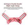 Litensh 4 PCS serre joints à angle droit de 90 degrés, serre joint angle droit pince angle droit presse cadre pour travail du bo