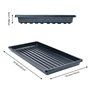 Mengxin 5 Paquets 10 x 20 inches Plastique Plateau de Culture Plateau Semises Réutilisable Bac pour Plantation Noir pour Hydropo