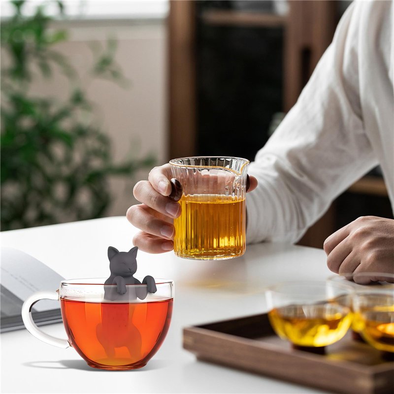 Image secondaire de 2 Pièces Infuseur de Thé Filtre de Thé Boule à Thé Passoire a Thé Réalisé en Silicone pour Feuilles de Thé en Vrac Thé de Jardin