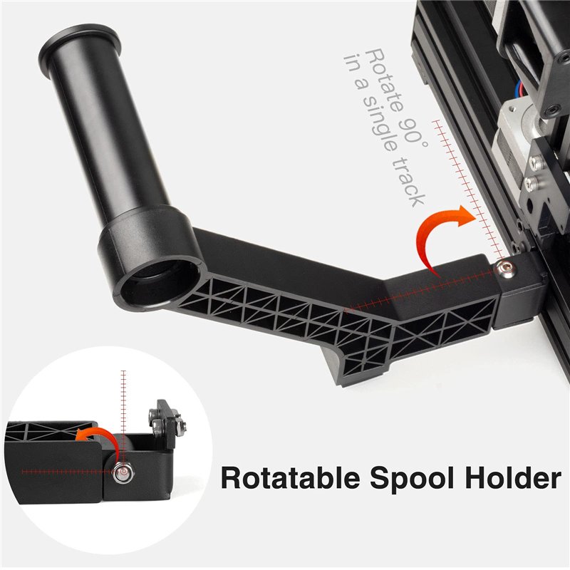 Image secondaire de Creality Ender 3 Support de Bobine de Filament Rotatif Upgrade Kit Roulement intégré Support d'imprimante 3D pour Ender 3 V2,End