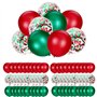 Yisscen Confettis Ballons de Noël Vert Rouge Ballon en Latex pour Anniversaire Décoration Noël Fête Fournitures 80 pièces
