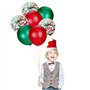 Yisscen Confettis Ballons de Noël Vert Rouge Ballon en Latex pour Anniversaire Décoration Noël Fête Fournitures 80 pièces