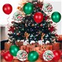 Yisscen Confettis Ballons de Noël Vert Rouge Ballon en Latex pour Anniversaire Décoration Noël Fête Fournitures 80 pièces