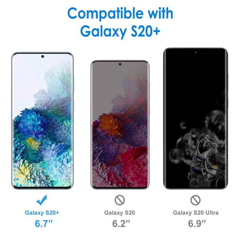 Image secondaire de JETech Protection Écran Compatible avec Samsung Galaxy S20 Plus 5G 6,7 Pouces, Film en TPU Flexible HD Clair, Compatible avec Co