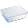 Boîte de conservation rectangulaire - PYREX - 1451005 - Couvercle en plastique - Verre borosilicate - 22 x 17 cm