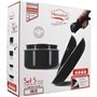 Batterie de cuisine - Induction - MENASTYL - 6020437 - Aluminium antiadhésif - 5 pieces - Poignée amovible - Noir