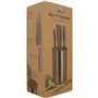 Bloc de couteaux 5 pieces - MENASTYL - 5041070 - En acier inoxydable - Bois