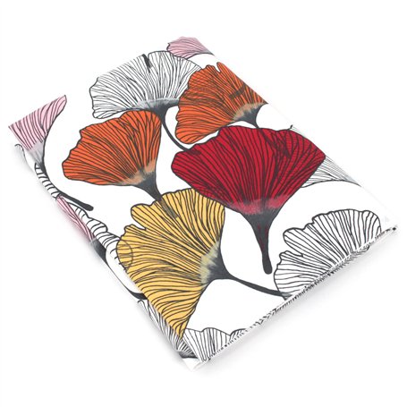 Linnea Drap Plat 240x310 cm Percale Pur Coton Ginkgo Rose