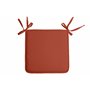 Stof - Galette de Chaise - Taille 38x38 cm - 100% Polyester - Couleur Terracotta - Modèle Nelson - Qualité Exceptionnelle - Conf
