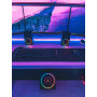 Speedlink GRAVITY CARBON RGB - 2.1 Système de Haut-Parleurs 2.1 avec Subwoofer, Bluetooth et jack 3,5mm AUX, 120 W, RGB Enceinte