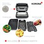 Korona 46160 Barbecue électrique |multifonctions 8 en 1| Friteuse à air chaud, four, four à pizza, fonction rôtissage, gril |4 n
