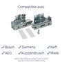 2x Charnières de porte réfrigérateur compatibles avec Bosch Balay Gaggenau Miele Neff Siemens De Dietrich 00481147 481147