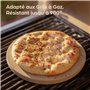 Praknu Pierre a Pizza pour Four - Rond 30cm - Pierre Pizza en Cordiérite à Four et Barbecue - Pour Pizzas Croustillantes