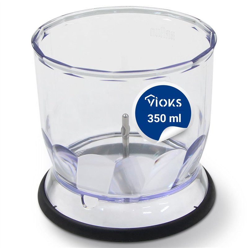VIOKS Hachoir de rechange pour Braun 67050145 - Embout pour mixeur plongeant 350 ml - Bol hachoir électrique - Accessoire blende