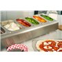Ooni Saladette – Support bac inox – Accessoire cuisine pour four a pizza 6x bac rangement frigo avec couvercle silicone alimenta