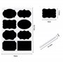 Armiz Etiquettes autocollantes bocaux, 64PCS - Etiquettes pour tableau noir avec stylo à craie