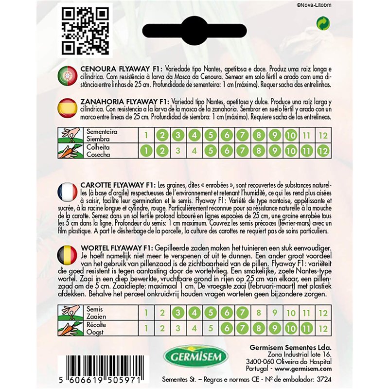 Image secondaire de Germisem Carotte graines enrobées, résistant à la mouche de la carotte FLYAWAY F1