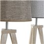 Lampe de bureau DKD Home Decor Volet Gris Marron Lin 250 V 60 W Pin (30 x 30 x 57.5 cm) (2 pcs)